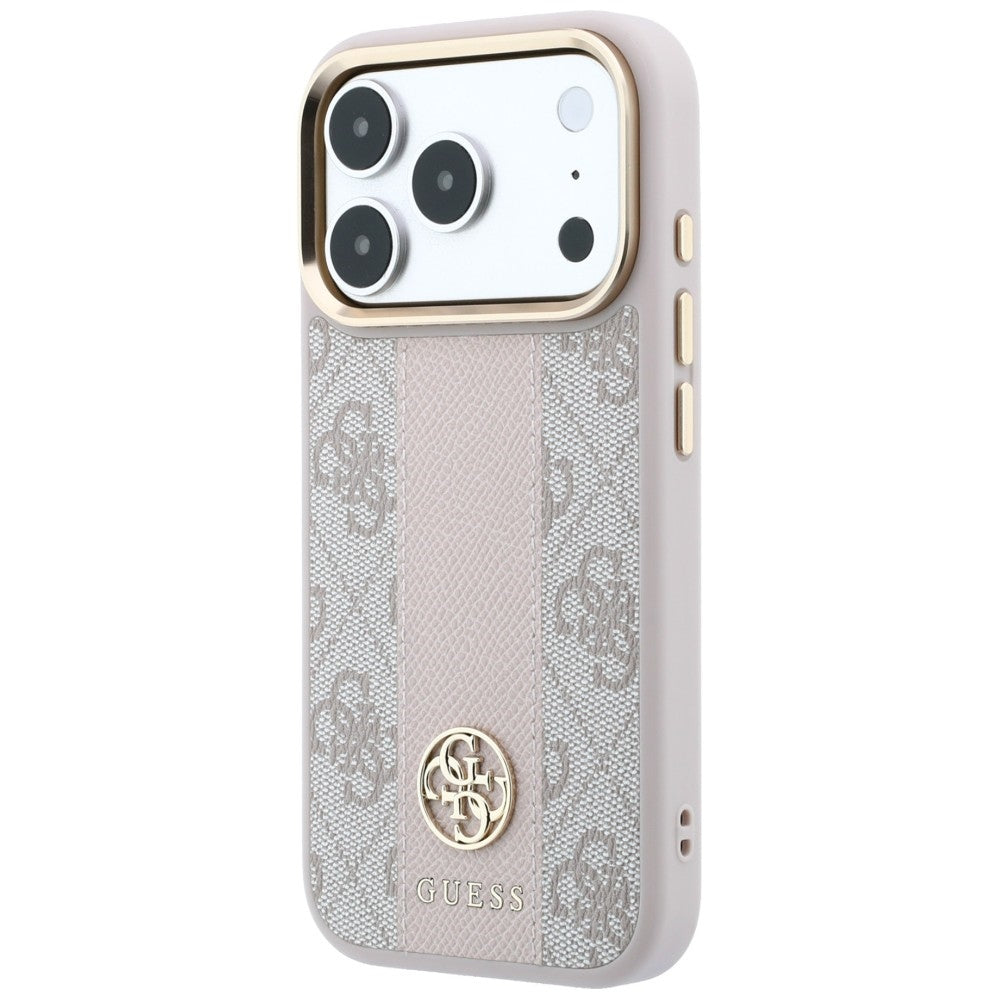 Guess iPhone 17 Pro Max/iPhone 18 Pro Max Skal 4G Stripe Classic Logos Rosa