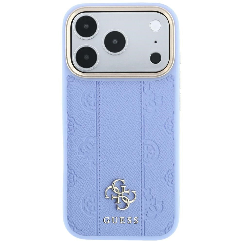 Guess iPhone 17 Pro/iPhone 18 Pro Skal Stripe Peony 4G Logo Blå