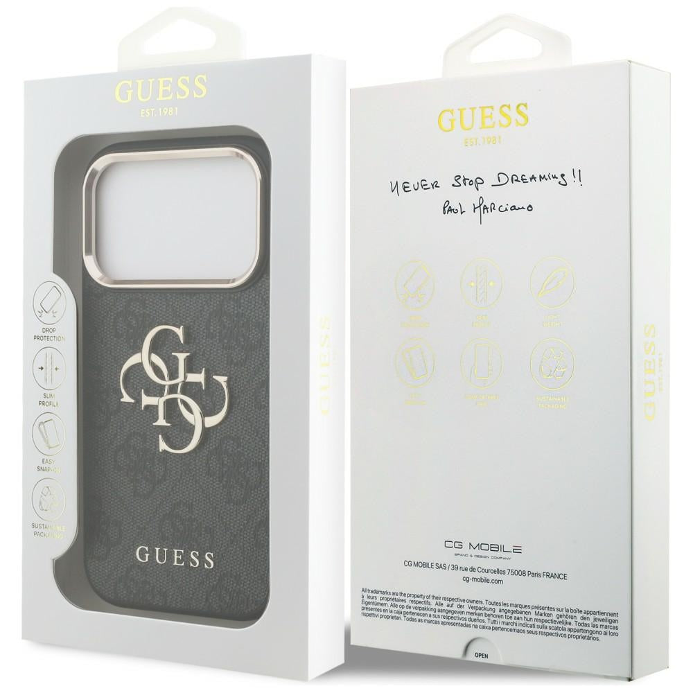 Guess iPhone 17 Pro/iPhone 18 Pro Skal 4G Classic Logo Svart