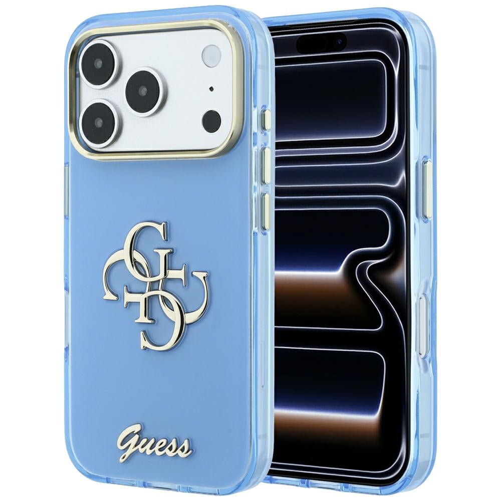 Guess iPhone 17 Pro/iPhone 18 Pro Skal 4G Script Blå