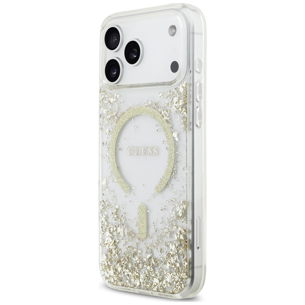 Guess iPhone 17 Pro Max/iPhone 18 Pro Max Skal Resin Glitter Guld
