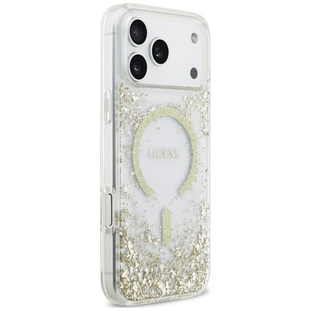Guess iPhone 17 Pro Max/iPhone 18 Pro Max Skal Resin Glitter Guld