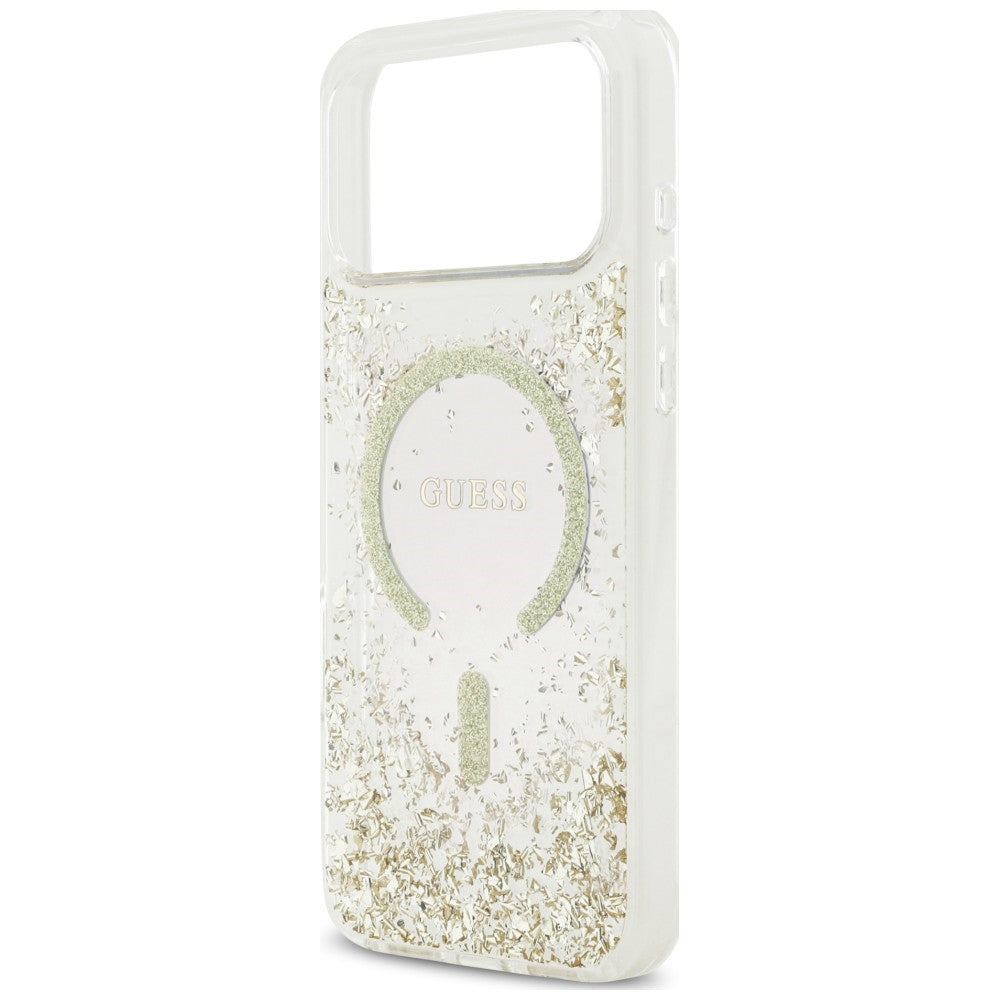 Guess iPhone 17 Pro Max/iPhone 18 Pro Max Skal Resin Glitter Guld