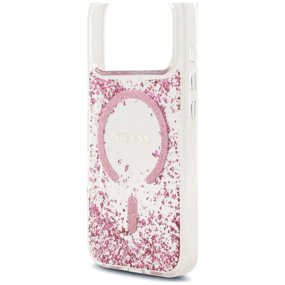 Guess iPhone 17 Pro Max/iPhone 18 Pro Max Skal Resin Glitter Rosa