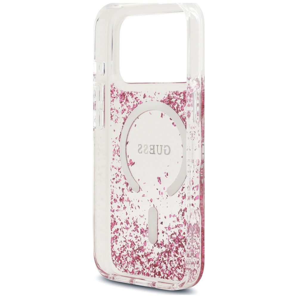 Guess iPhone 17 Pro Max/iPhone 18 Pro Max Skal Resin Glitter Rosa