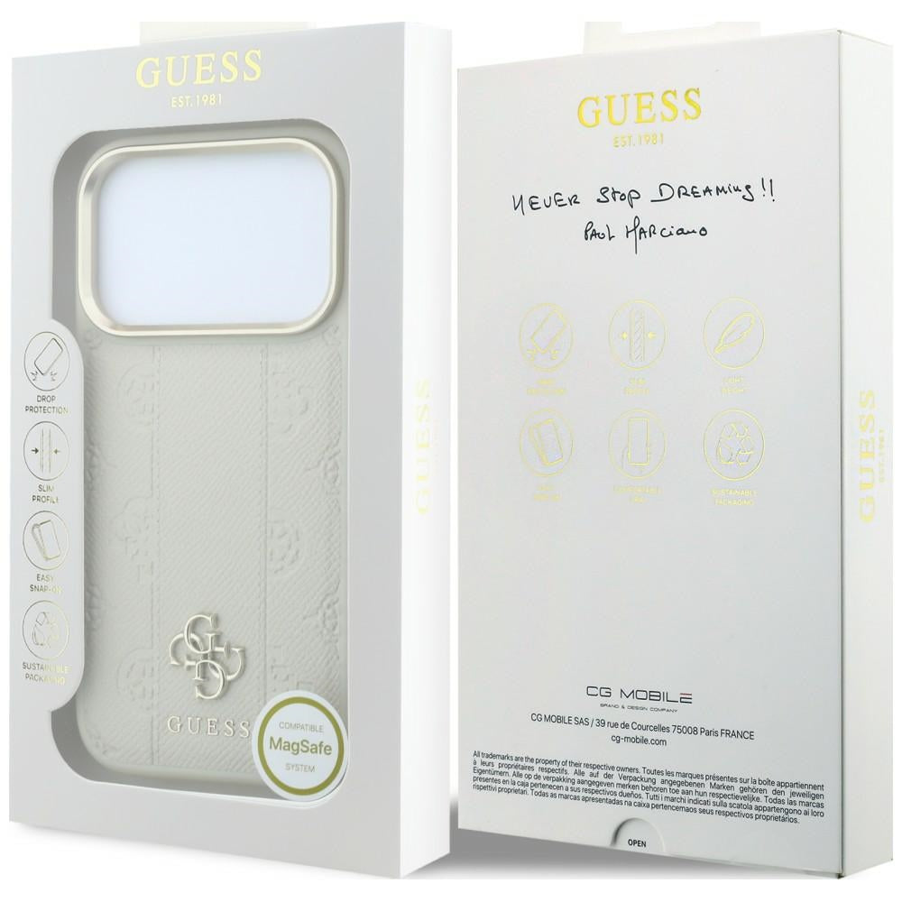 Guess iPhone 17 Pro/iPhone 18 Pro Skal 4G Peony Beige