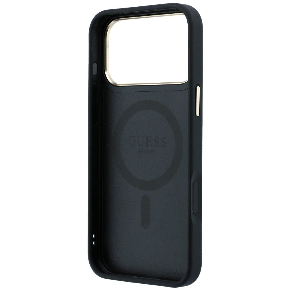 Guess iPhone 17 Pro/iPhone 18 Pro Skal Ring Stand 4G Classic Logo Svart