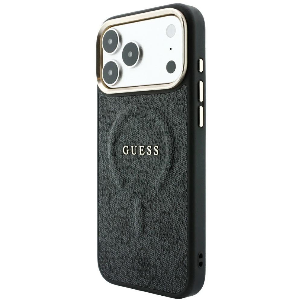Guess iPhone 17 Pro/iPhone 18 Pro Skal 4G Embossed MagSafe Svart