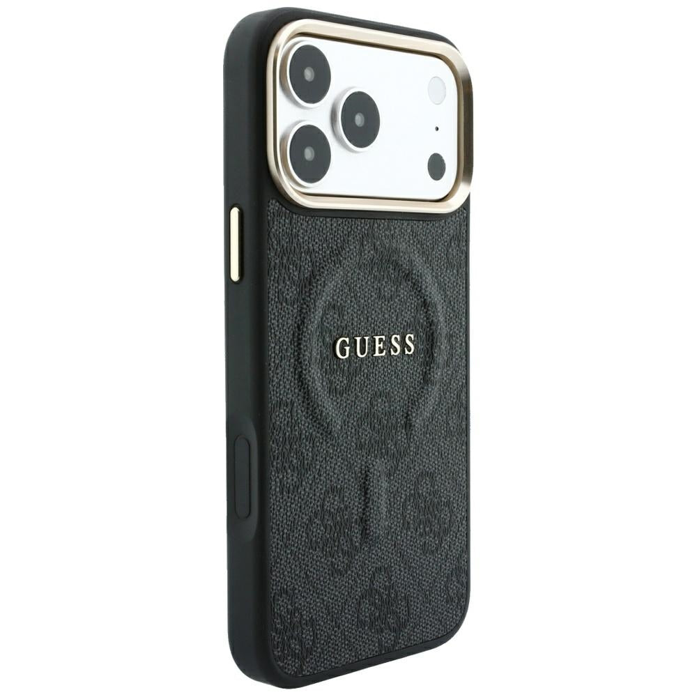 Guess iPhone 17 Pro/iPhone 18 Pro Skal 4G Embossed MagSafe Svart