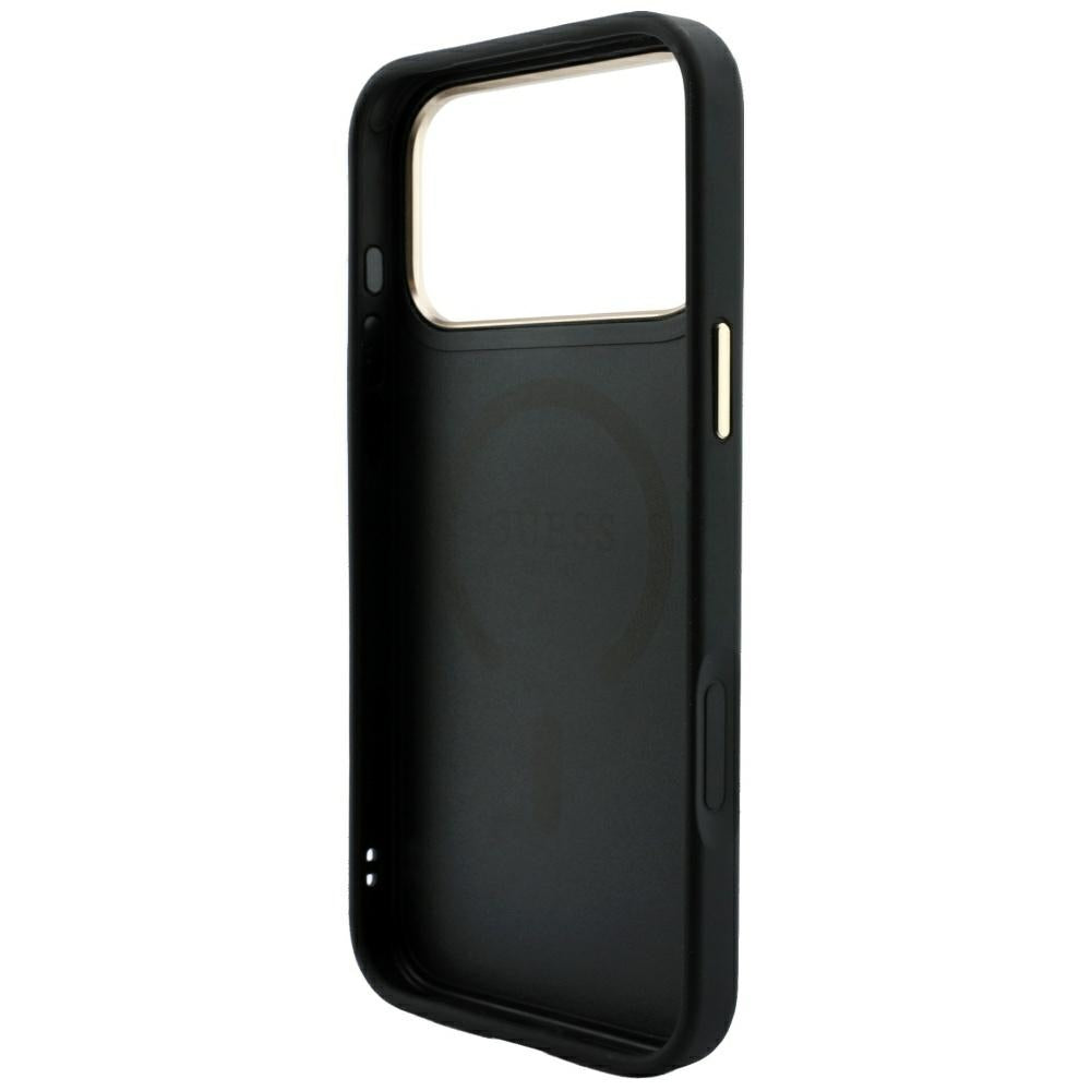 Guess iPhone 17 Pro/iPhone 18 Pro Skal 4G Embossed MagSafe Svart