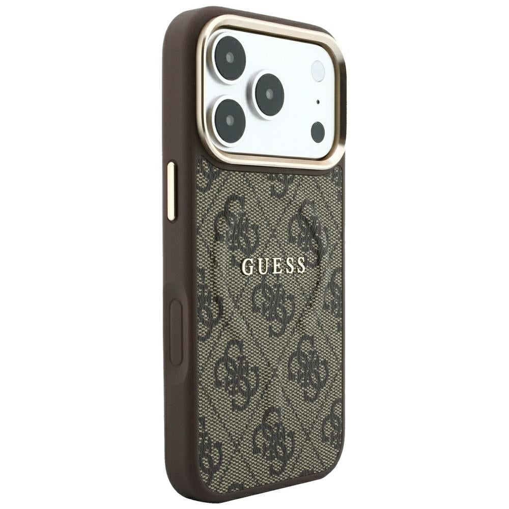 Guess iPhone 17 Pro/iPhone 18 Pro Skal 4G Embossed MagSafe Brun