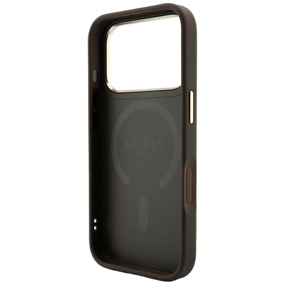 Guess iPhone 17 Pro Max/iPhone 18 Pro Max Skal 4G Embossed MagSafe Brun