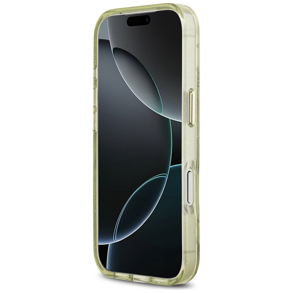 Guess iPhone 17 Pro/iPhone 18 Pro Skal Glitter Flowers Grön
