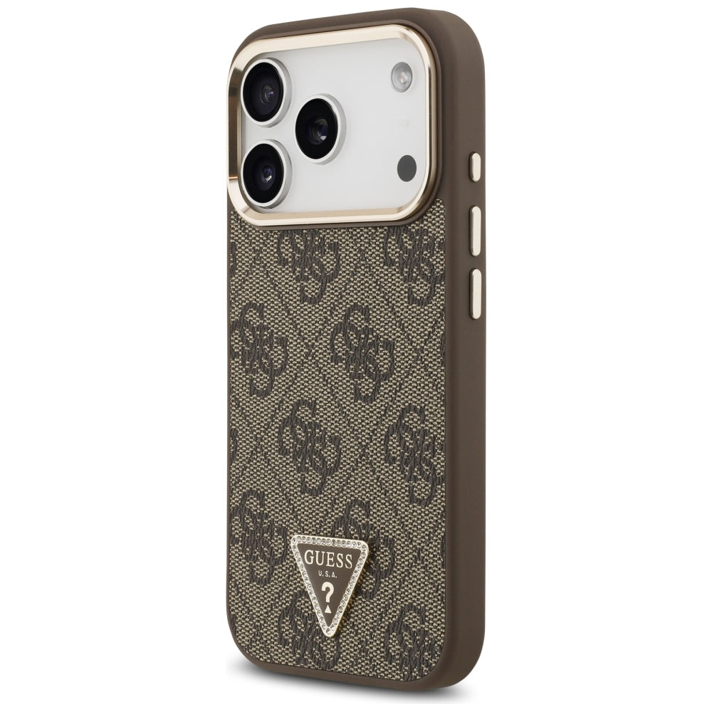Guess iPhone 17 Pro/iPhone 18 Pro Skal 4G Triangle MagSafe Brun