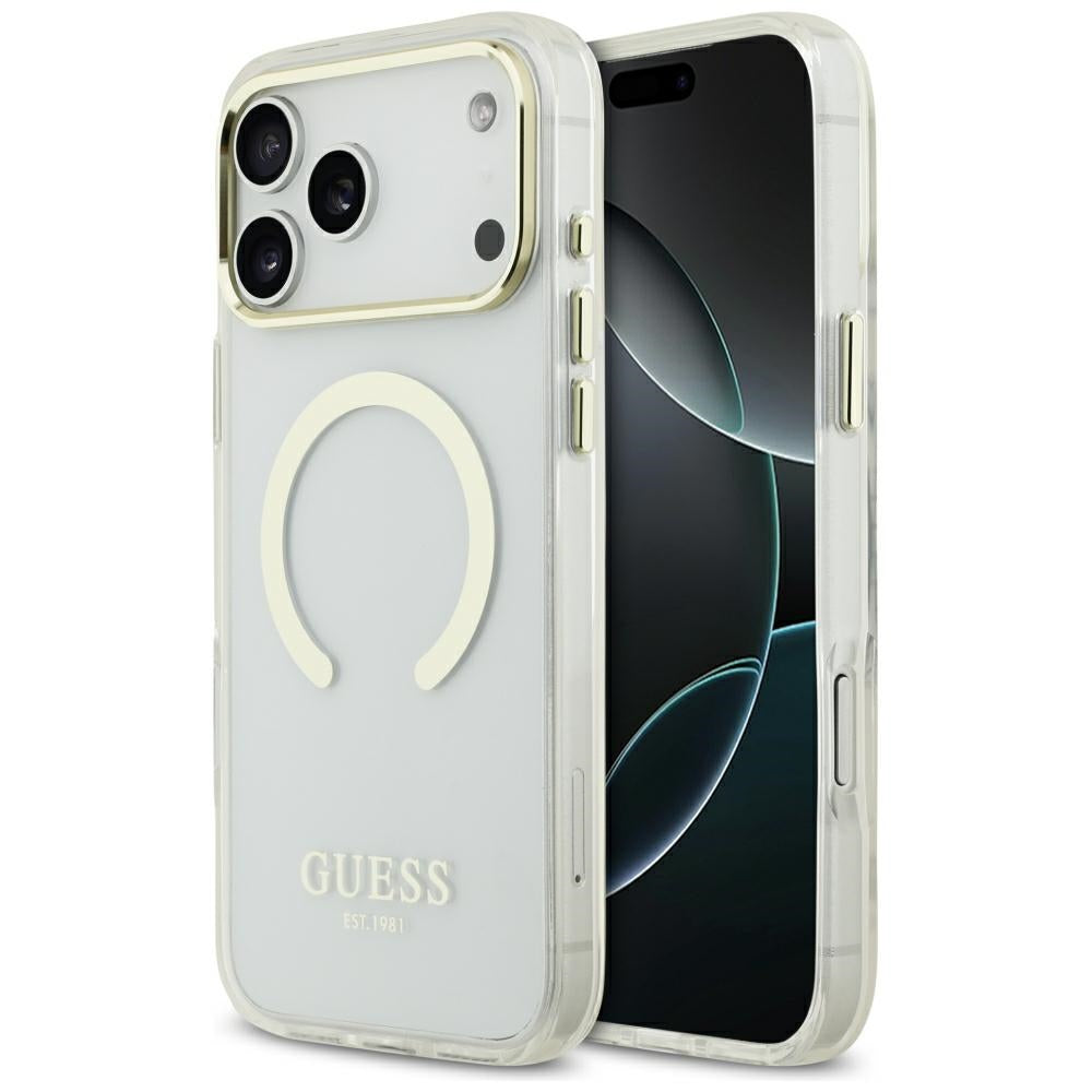 Guess iPhone 17 Pro Max/iPhone 18 Pro Max Skal Metal Outline Guld