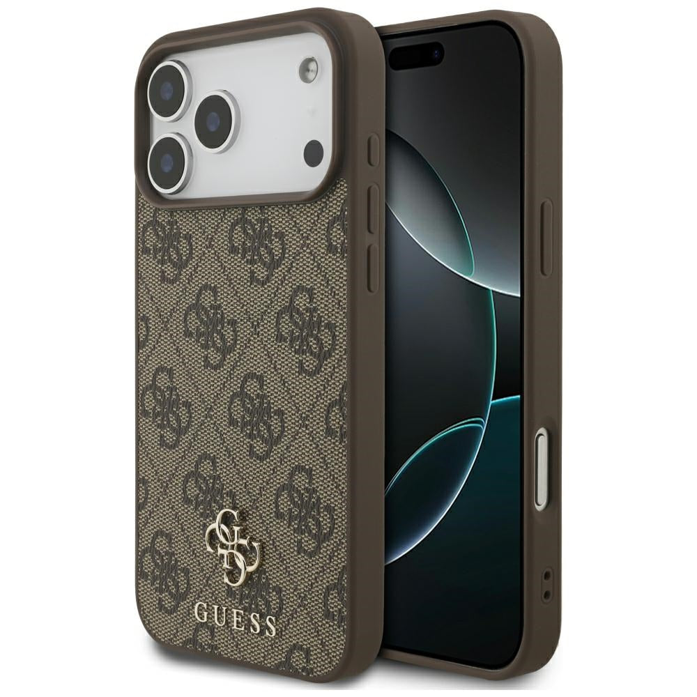 Guess iPhone 17 Pro Max/iPhone 18 Pro Max Skal 4G Small Classic Logo Brun