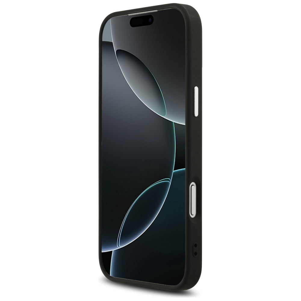 Guess iPhone 17 Pro Max/iPhone 18 Pro Max Skal Glitter Triangle Logo Svart