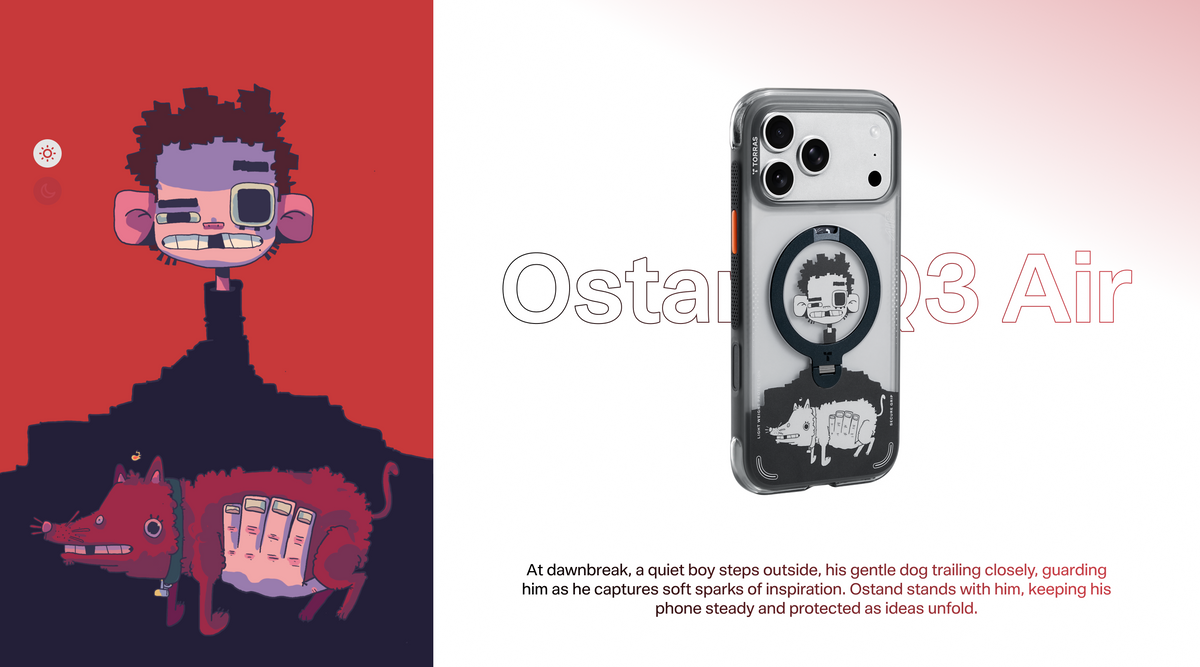 Torras iPhone 17 Pro Max Skal Ostand Q3 Air Gawx Dawnbreak Guard