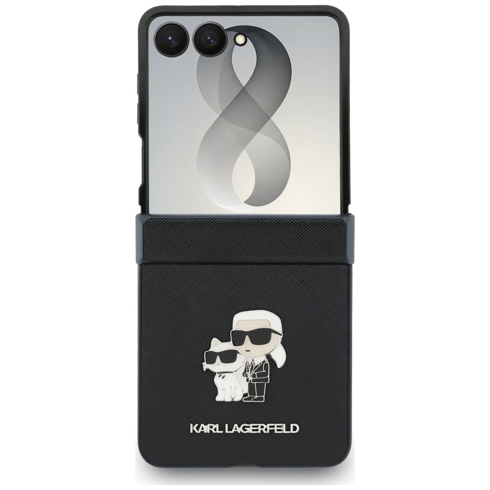 Karl Lagerfeld Samsung Galaxy Z Flip 8 Skal Saffiano Karl & Choupette Svart