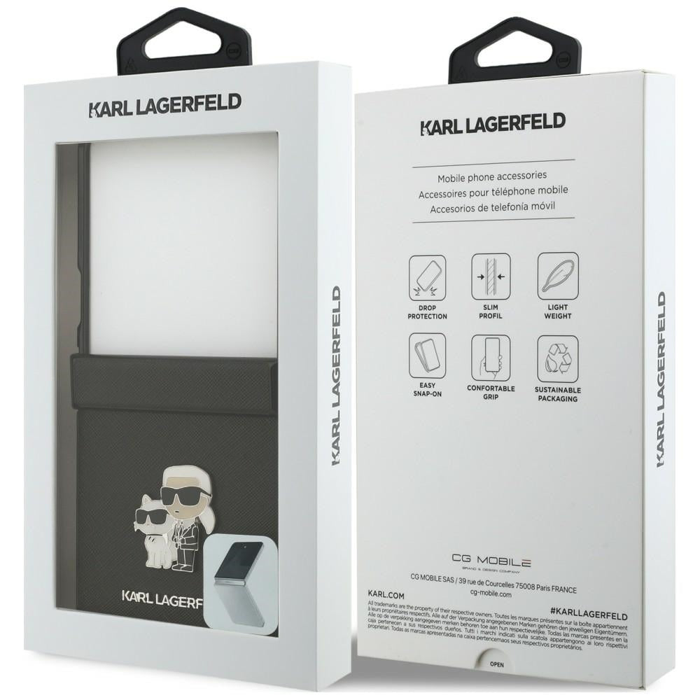 Karl Lagerfeld Samsung Galaxy Z Flip 8 Skal Saffiano Karl & Choupette Svart