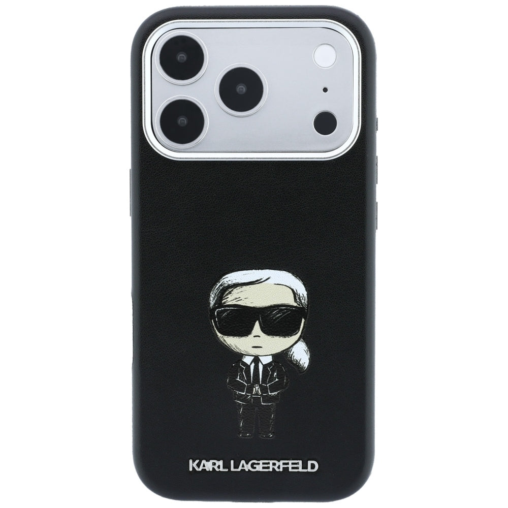 Karl Lagerfeld iPhone 17 Pro/iPhone 18 Pro Skal Smooth Ikonik Sketch Svart