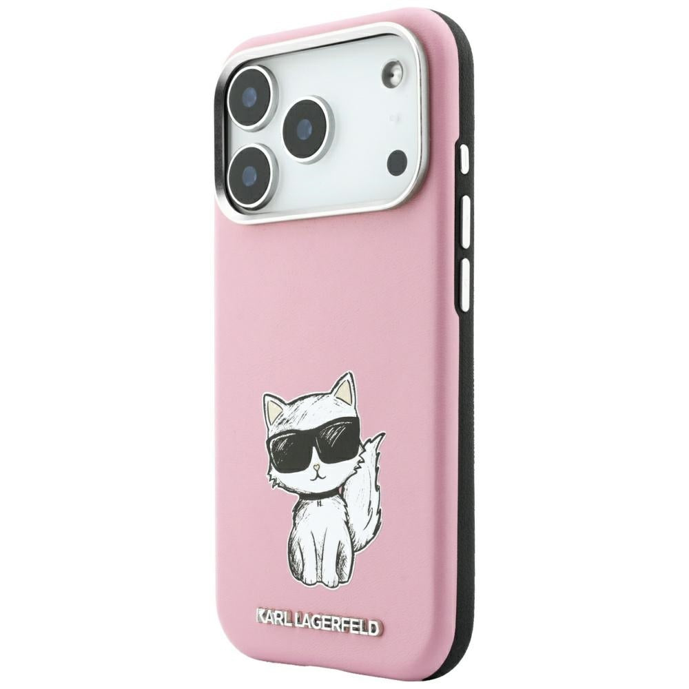 Karl Lagerfeld iPhone 17 Pro/iPhone 18 Pro Skal Smooth Choupette Sketch Rosa