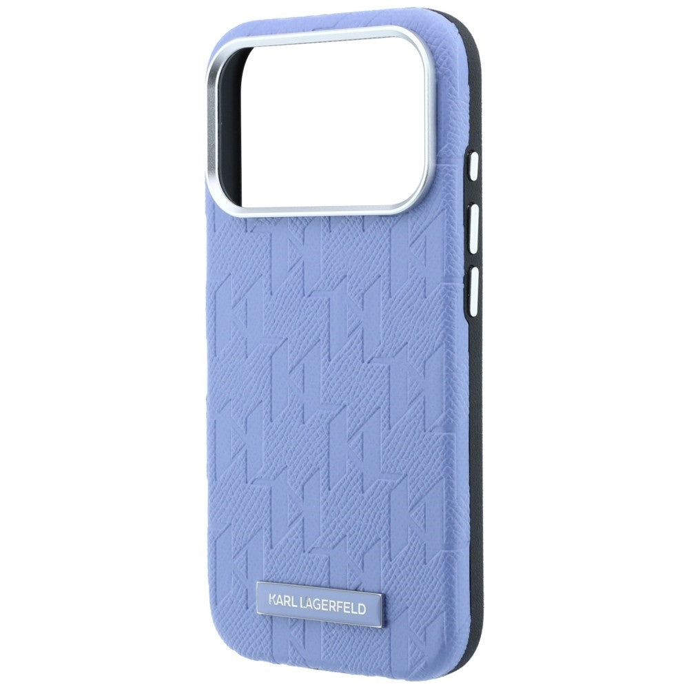 Karl Lagerfeld iPhone 17 Pro/iPhone 18 Pro Skal Grained Mono Resin Logo Blå