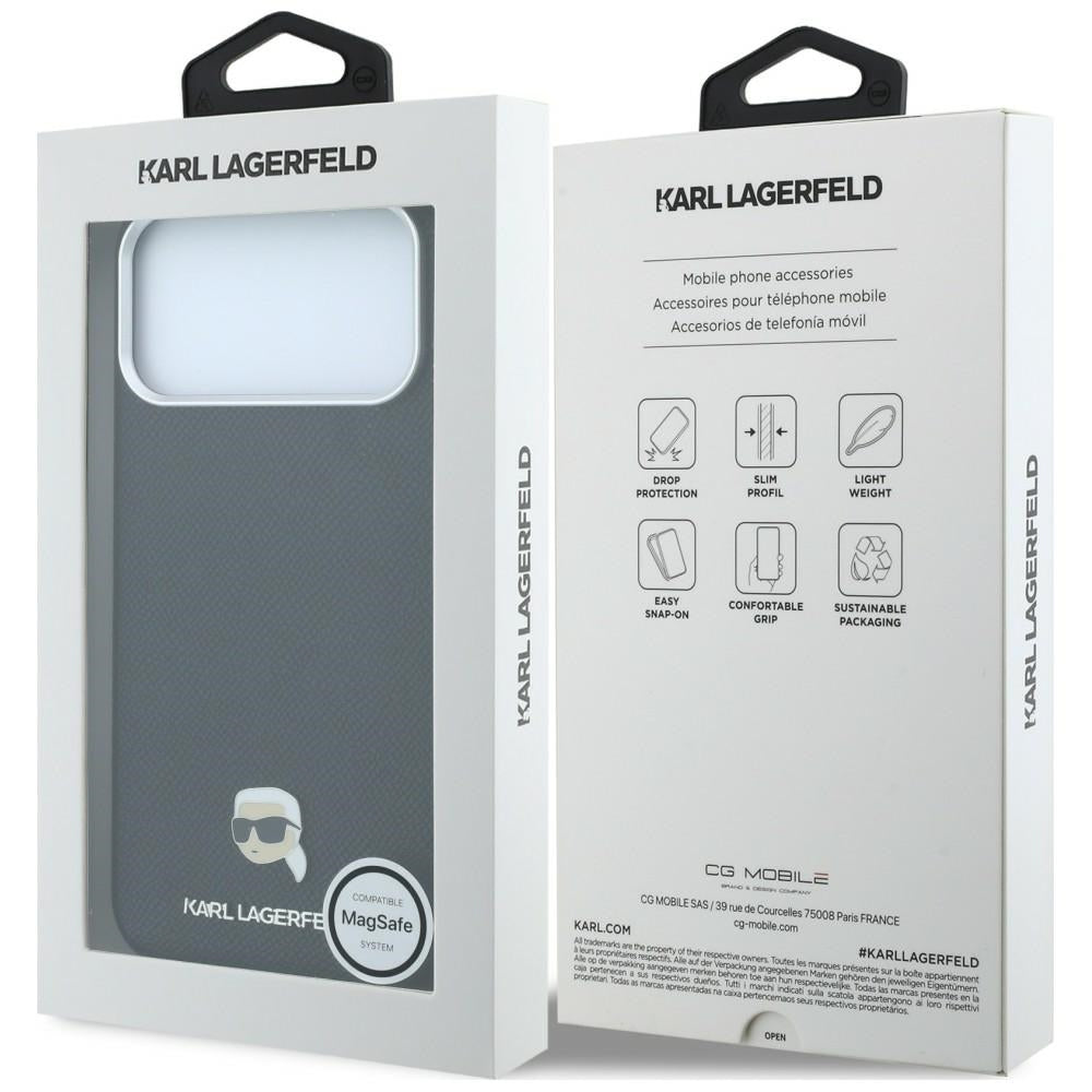 Karl Lagerfeld iPhone 17 Pro Max/iPhone 18 Pro Max Skal Grained Karl Svart