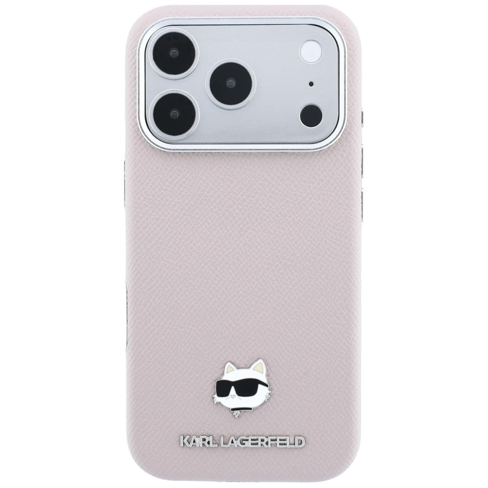 Karl Lagerfeld iPhone 17 Pro/iPhone 18 Pro Skal Grained Choupette Rosa