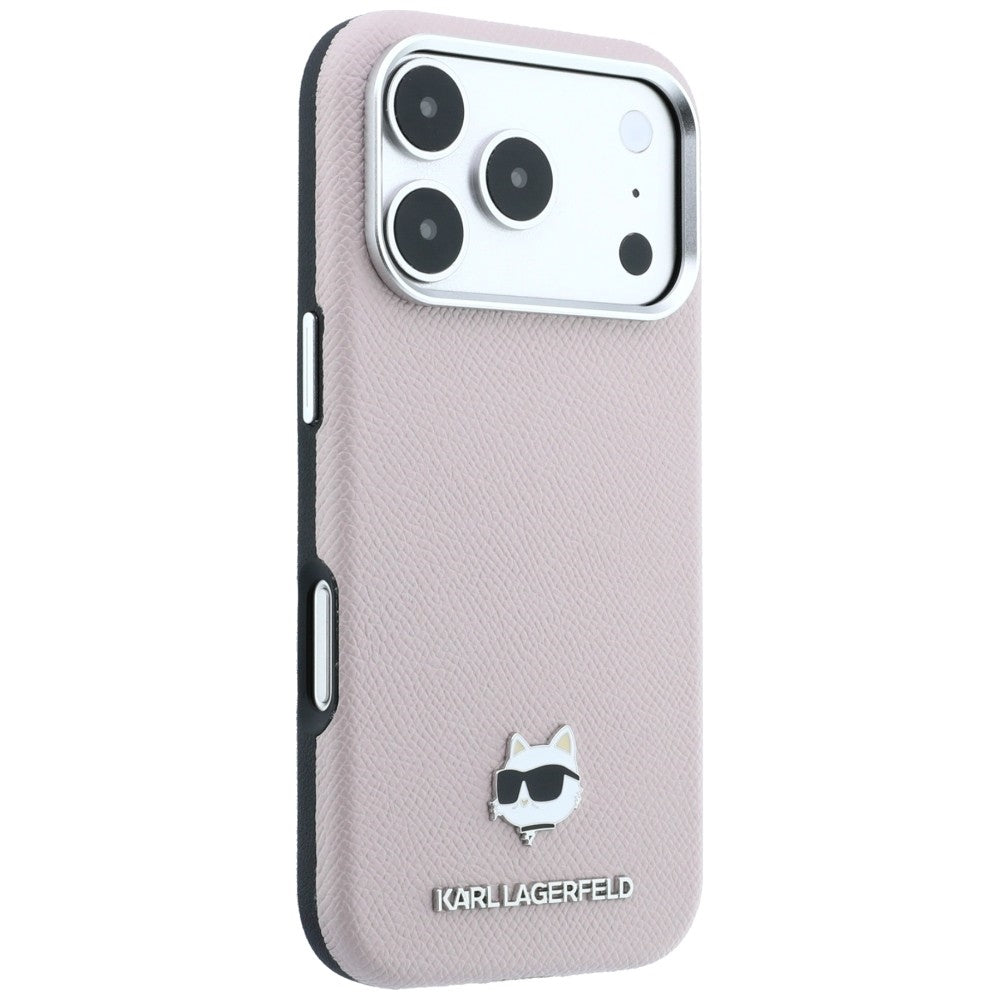 Karl Lagerfeld iPhone 17 Pro/iPhone 18 Pro Skal Grained Choupette Rosa