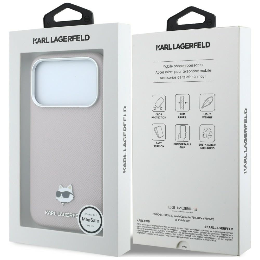 Karl Lagerfeld iPhone 17 Pro/iPhone 18 Pro Skal Grained Choupette Rosa