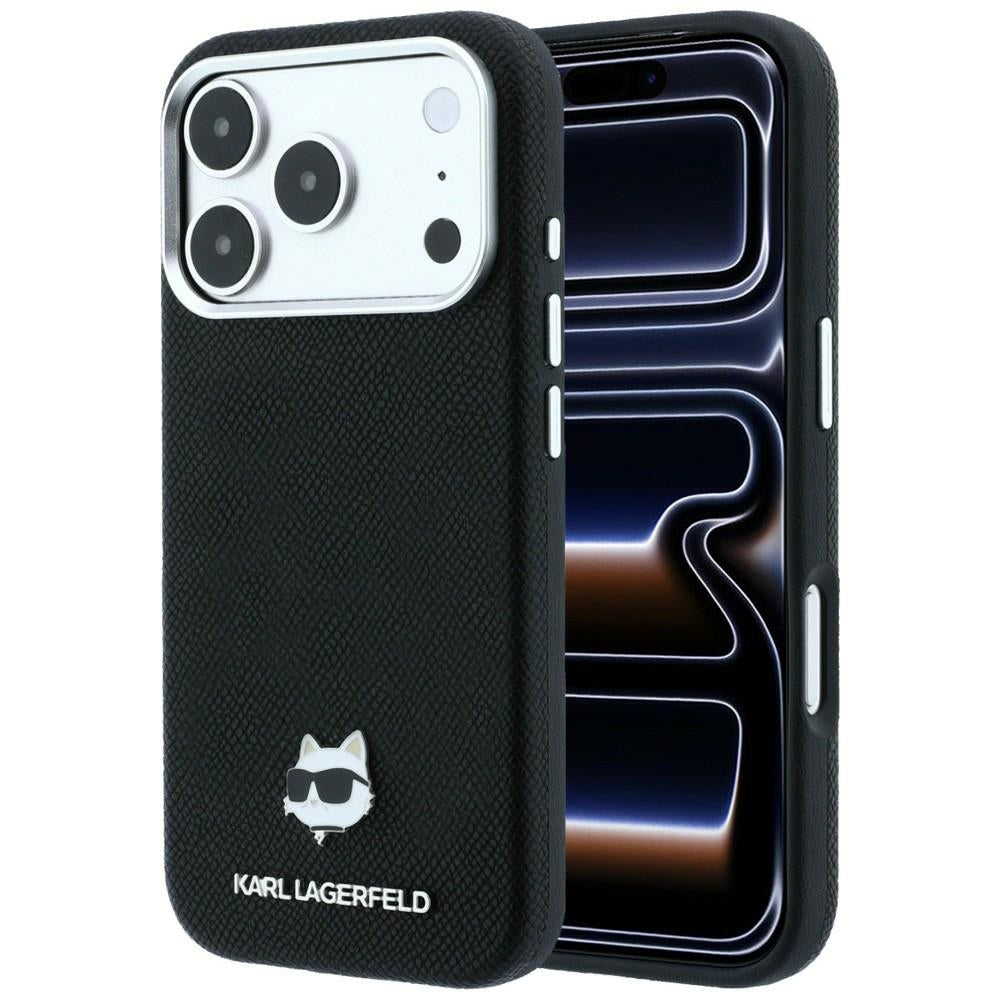 Karl Lagerfeld iPhone 17 Pro/iPhone 18 Pro Skal Grained Choupette Svart