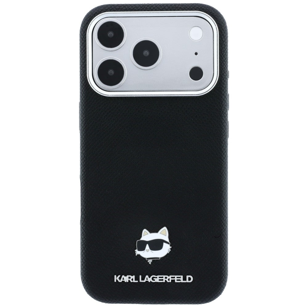 Karl Lagerfeld iPhone 17 Pro/iPhone 18 Pro Skal Grained Choupette Svart