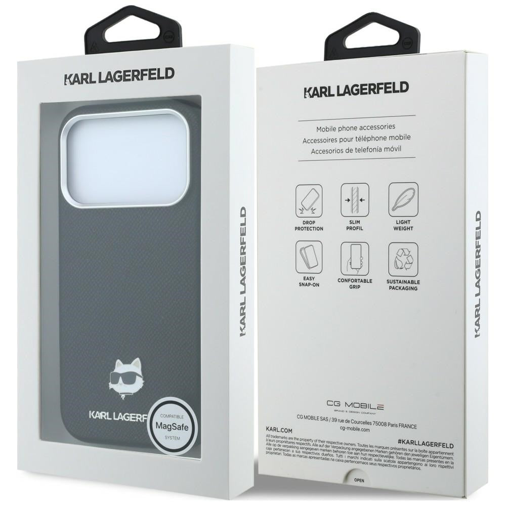 Karl Lagerfeld iPhone 17 Pro/iPhone 18 Pro Skal Grained Choupette Svart