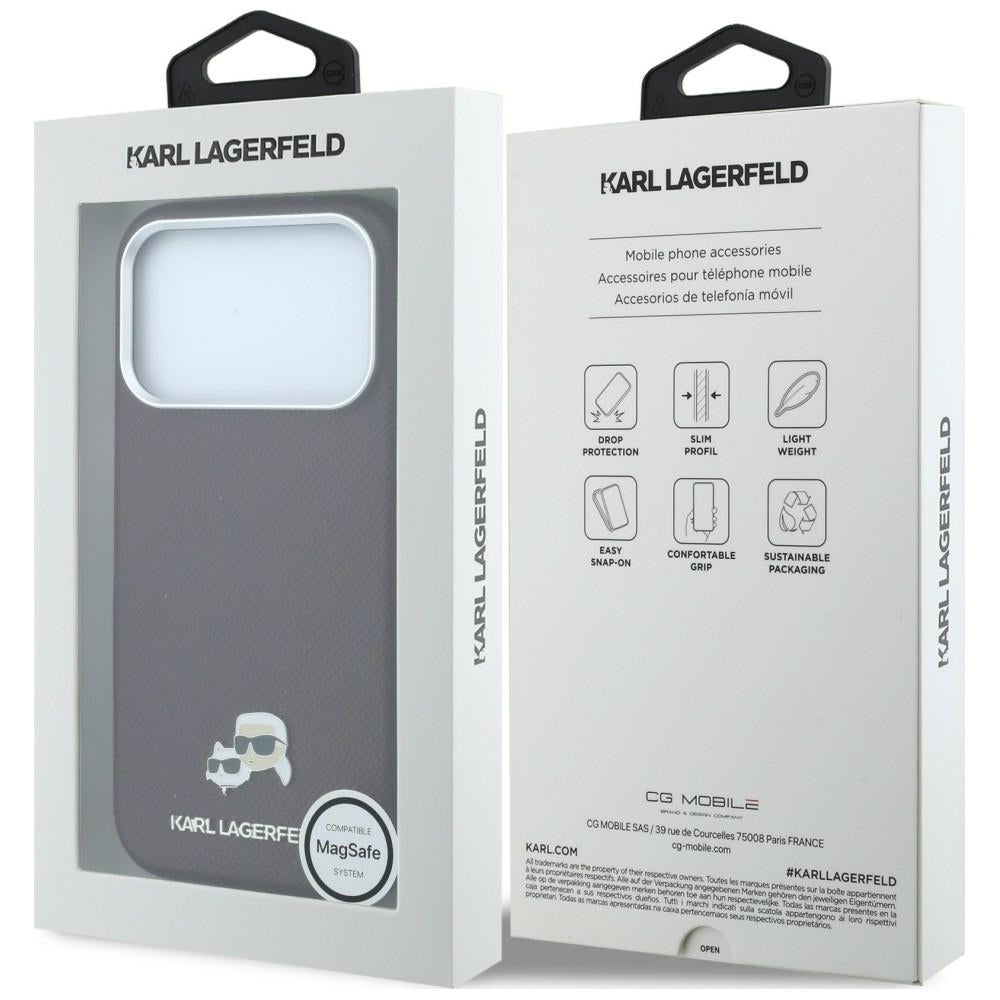 Karl Lagerfeld iPhone 17 Pro Max/iPhone 18 Pro Max Skal Grained Choupette Burgundy