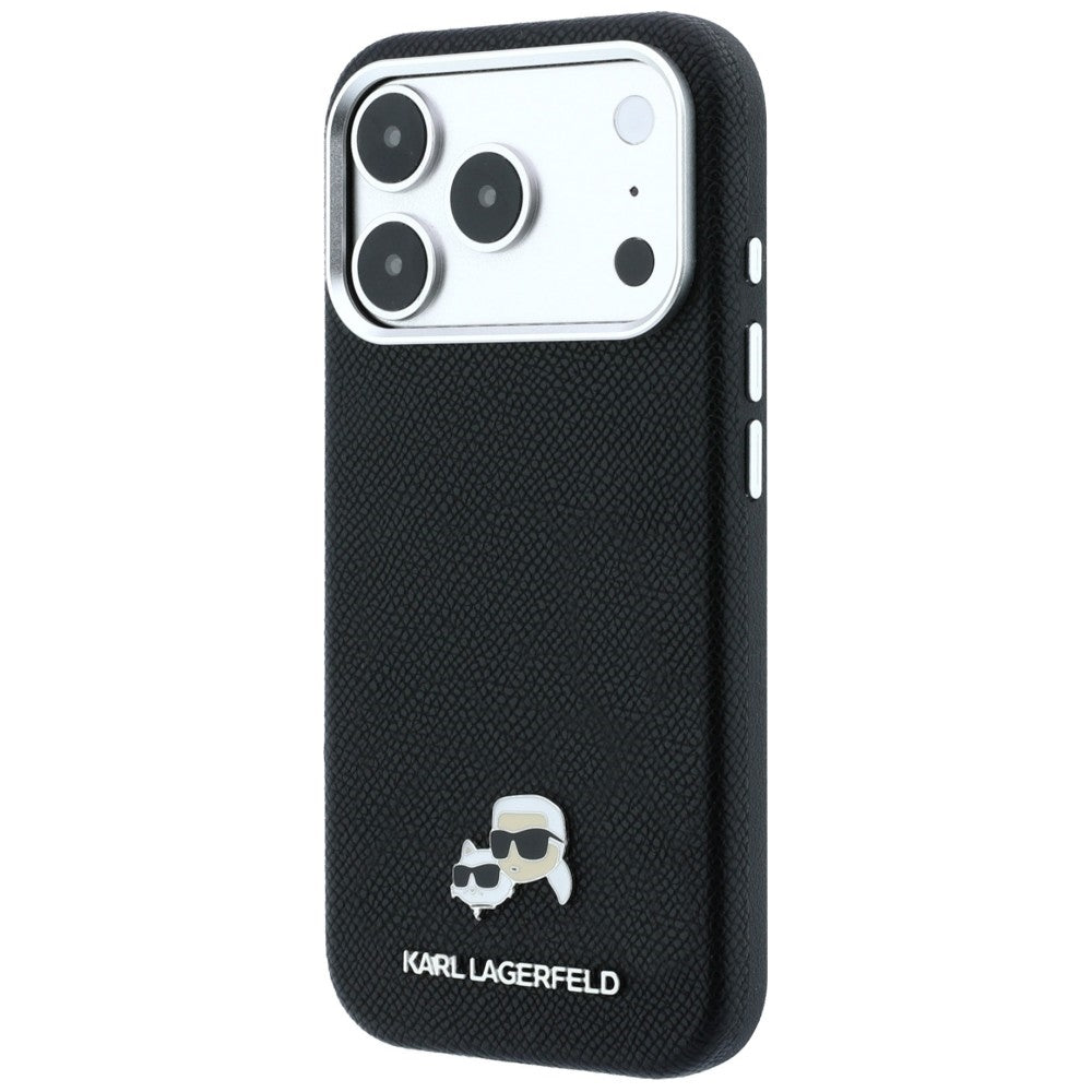 Karl Lagerfeld iPhone 17 Pro/iPhone 18 Pro Skal Grained Heads Svart