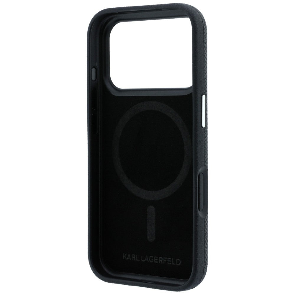 Karl Lagerfeld iPhone 17 Pro/iPhone 18 Pro Skal Grained Heads Svart