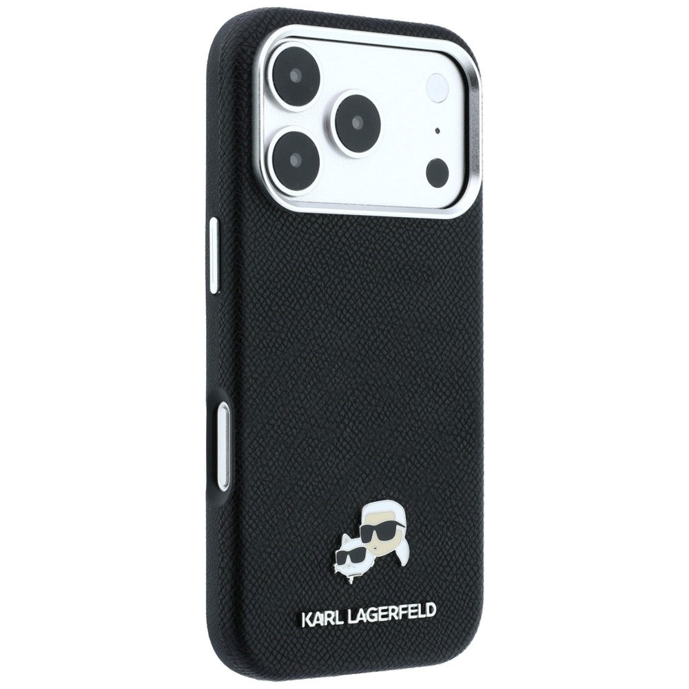 Karl Lagerfeld iPhone 17 Pro Max/iPhone 18 Pro Max Skal Grained Heads Svart