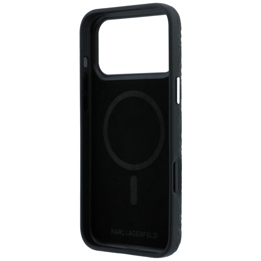 Karl Lagerfeld iPhone 17 Pro/iPhone 18 Pro Skal Grained Allover Logo Svart