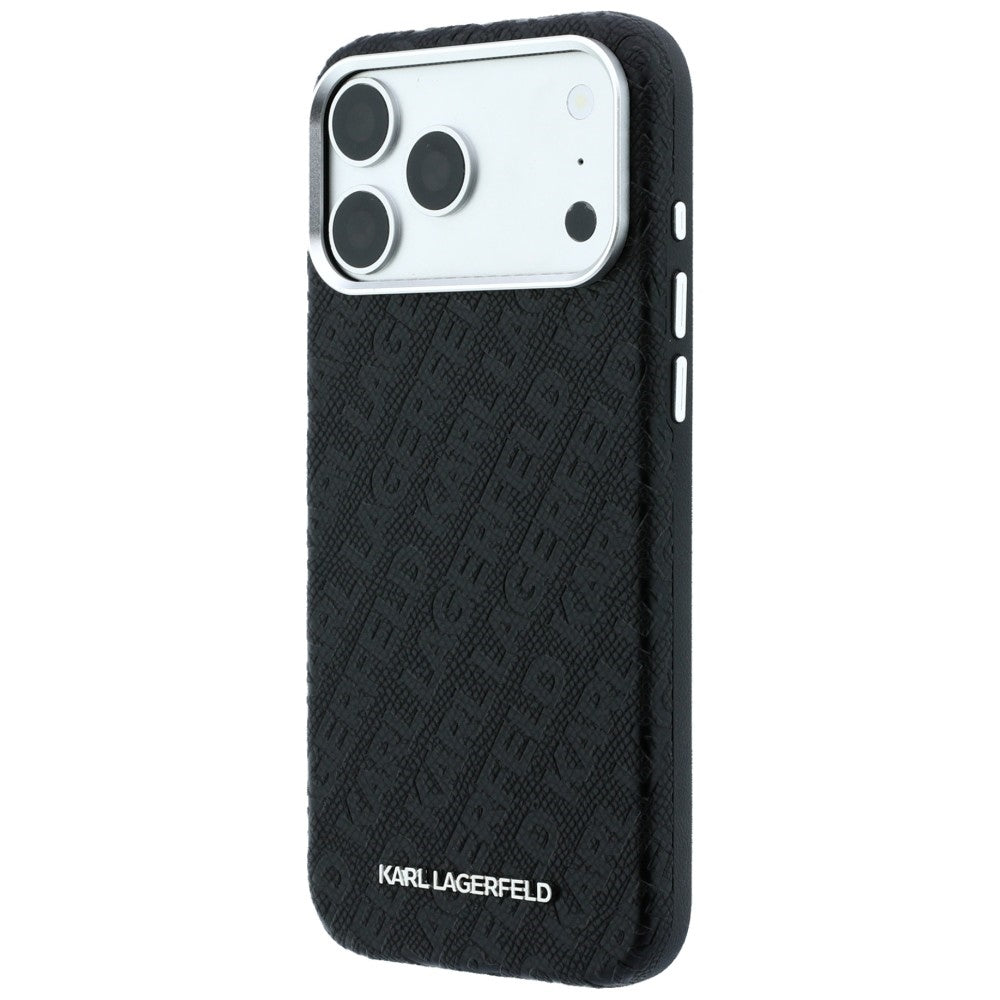 Karl Lagerfeld iPhone 17 Pro Max/iPhone 18 Pro Max Skal Grained Allover Logo Svart