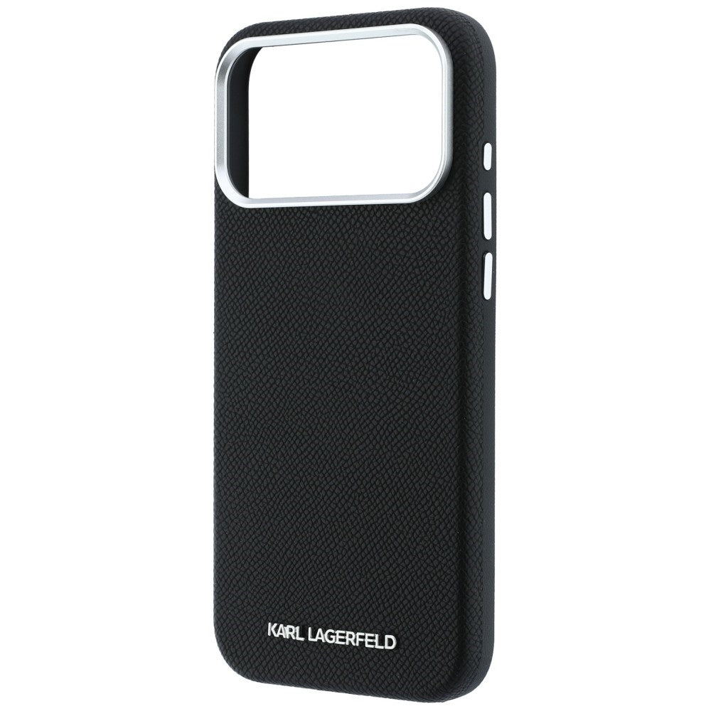 Karl Lagerfeld iPhone 17 Pro Max/iPhone 18 Pro Max Skal Grained Elongated Logo Svart