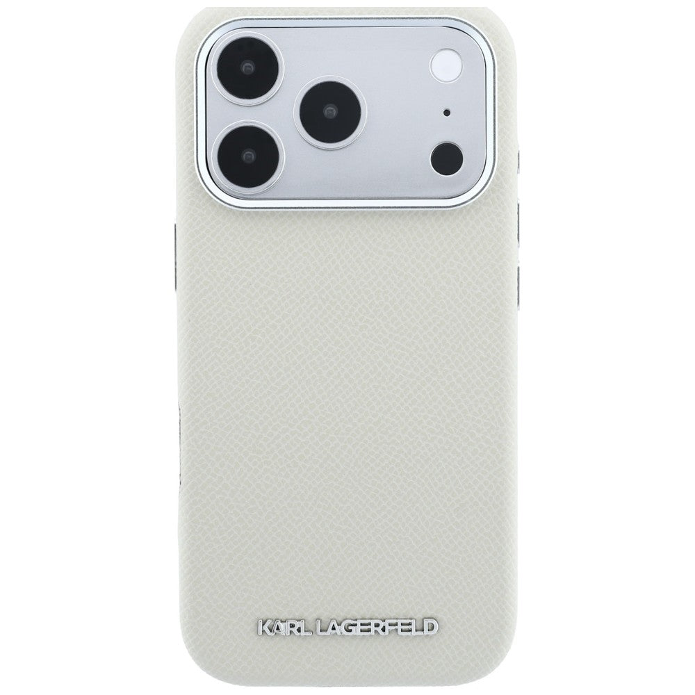 Karl Lagerfeld iPhone 17 Pro/iPhone 18 Pro Skal Grained Logo Beige