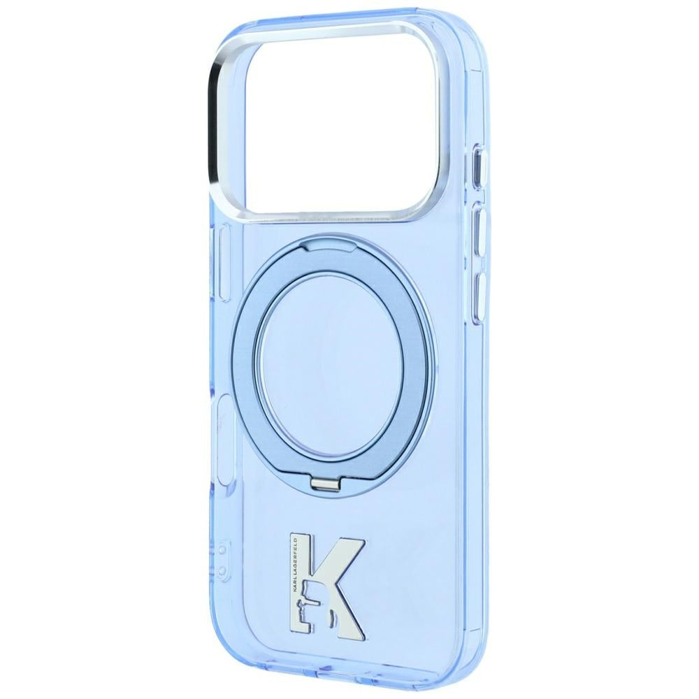 Karl Lagerfeld iPhone 17 Pro/iPhone 18 Pro Skal Ring Stand Kameo Blå