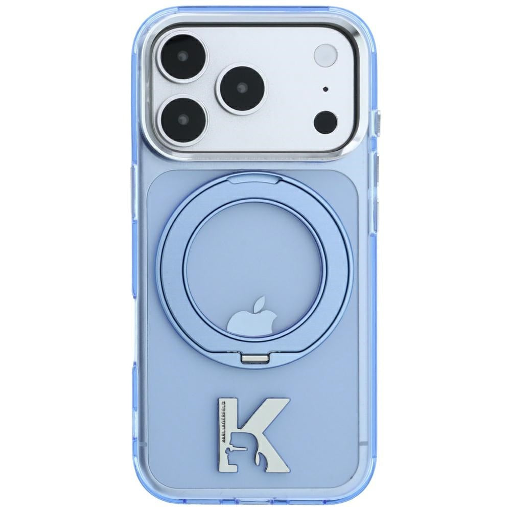 Karl Lagerfeld iPhone 17 Pro Max/iPhone 18 Pro Max Skal Ring Stand Kameo Blå