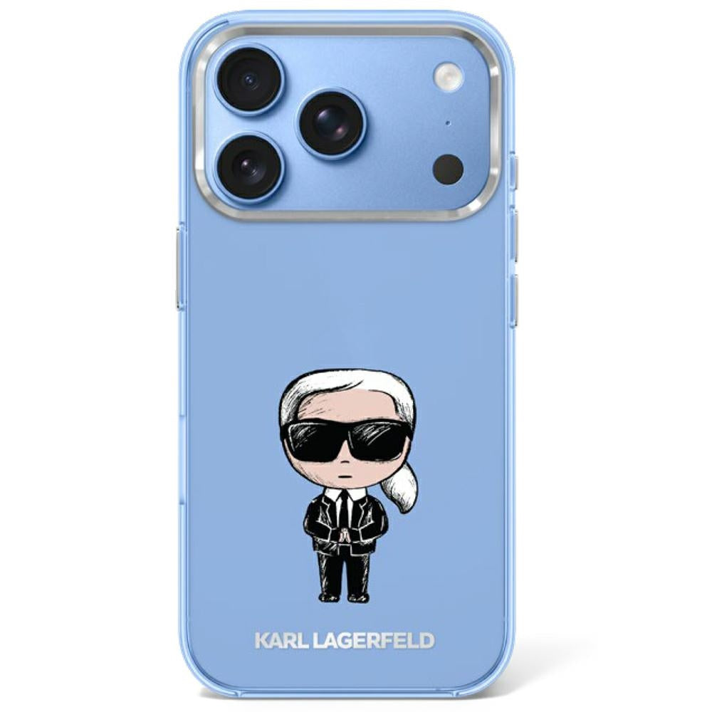 Karl Lagerfeld iPhone 17 Pro/iPhone 18 Pro Skal Ikonik Sketch Blå