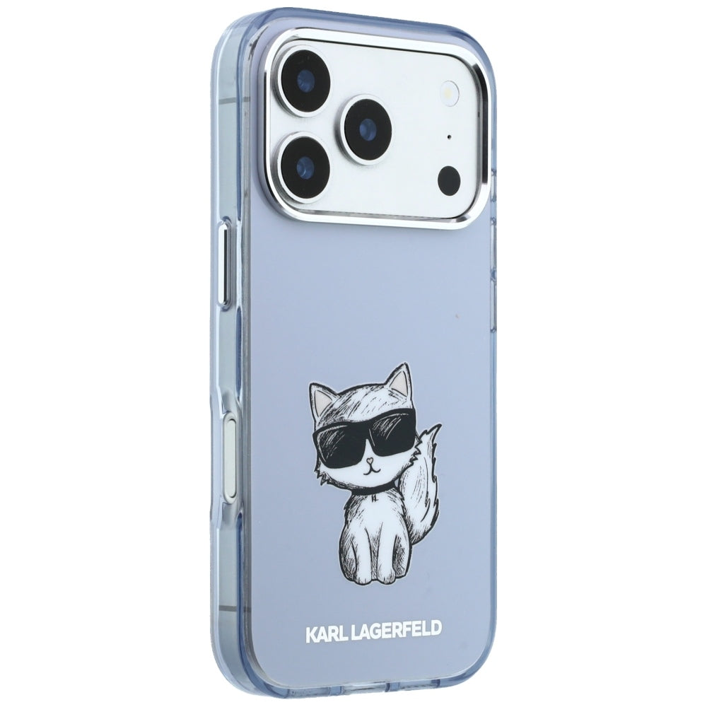 Karl Lagerfeld iPhone 17 Pro Max/iPhone 18 Pro Max Skal Choupette Sketch Blå