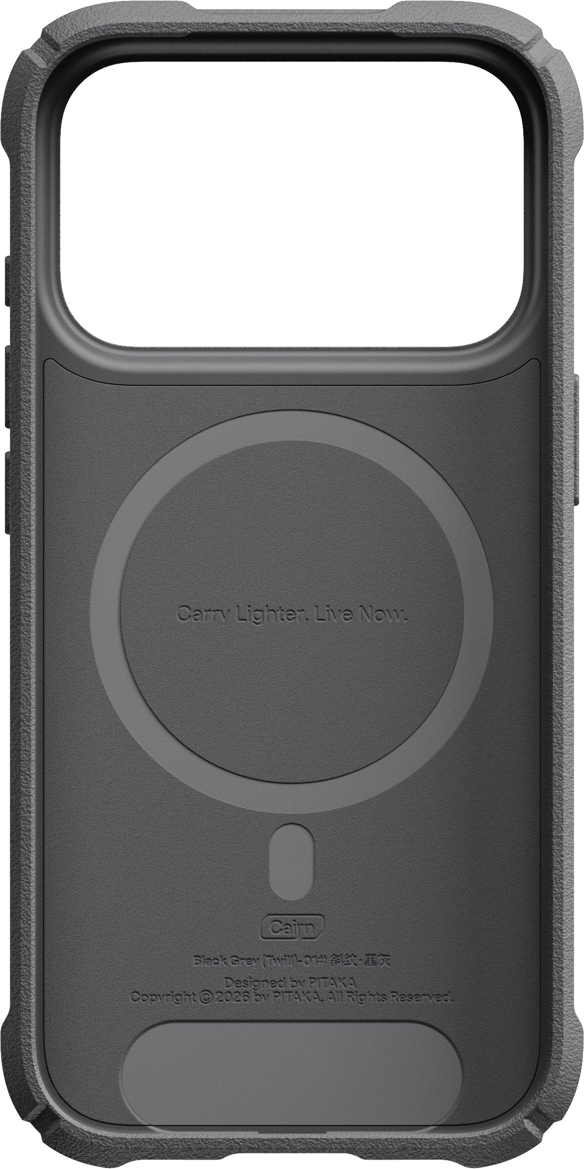 Pitaka iPhone 17 Pro/iPhone 18 Pro Skal Cairn MagSafe Black/Grey Twill