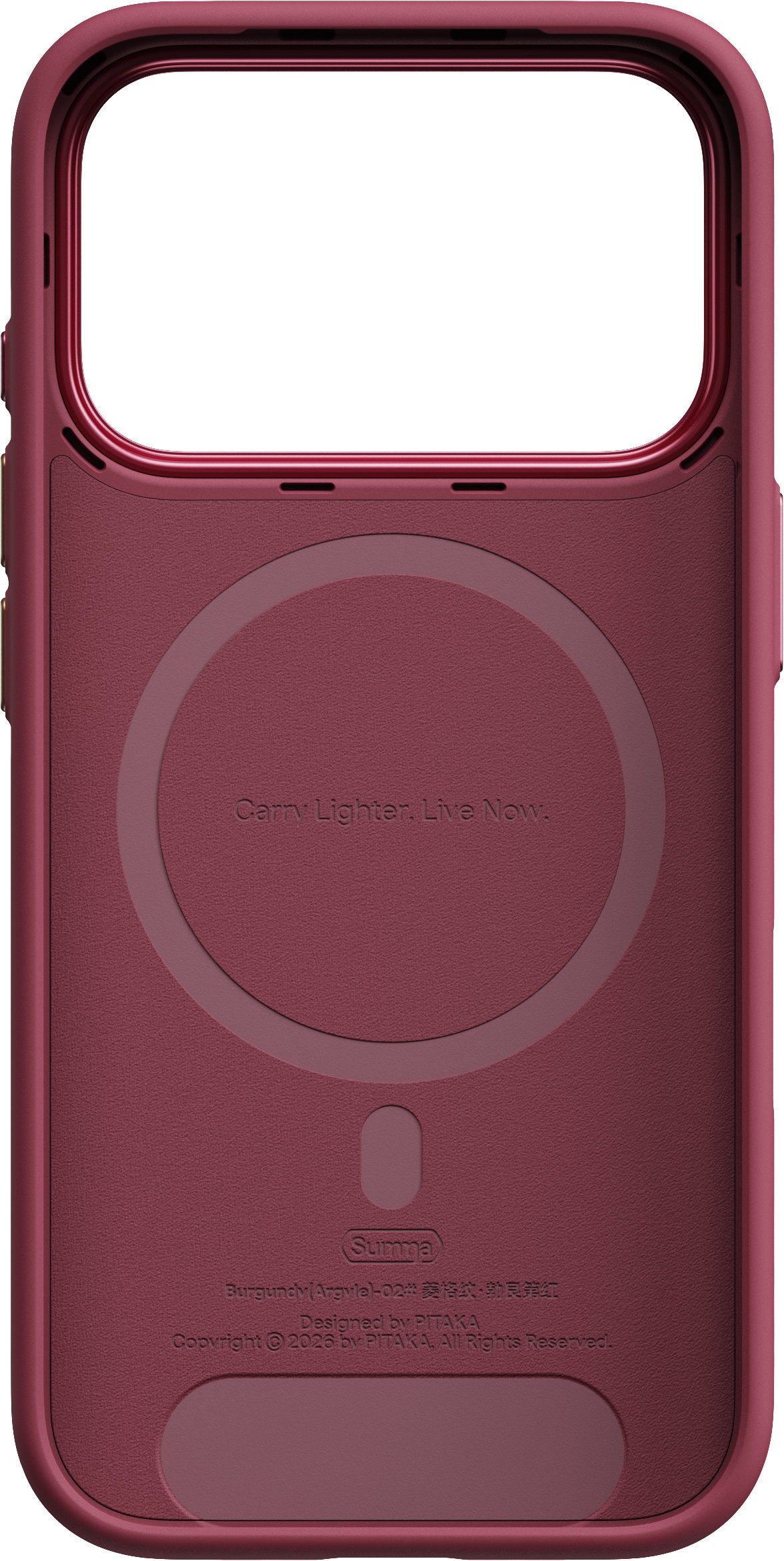Pitaka iPhone 17 Pro/iPhone 18 Pro Skal Summa MagSafe Argyle Burgundy