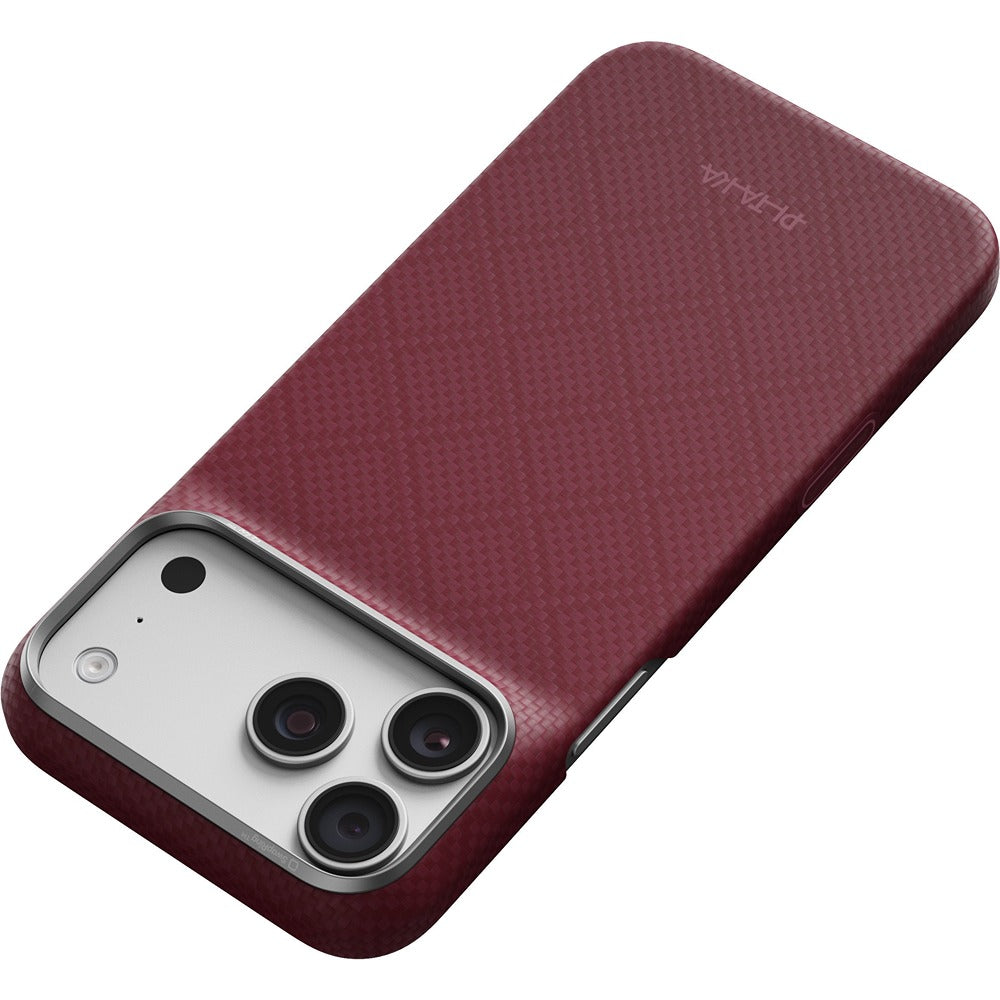 Pitaka iPhone 17 Pro Max/iPhone 18 Pro Max Skal Edge MagSafe Argyle Burgundy