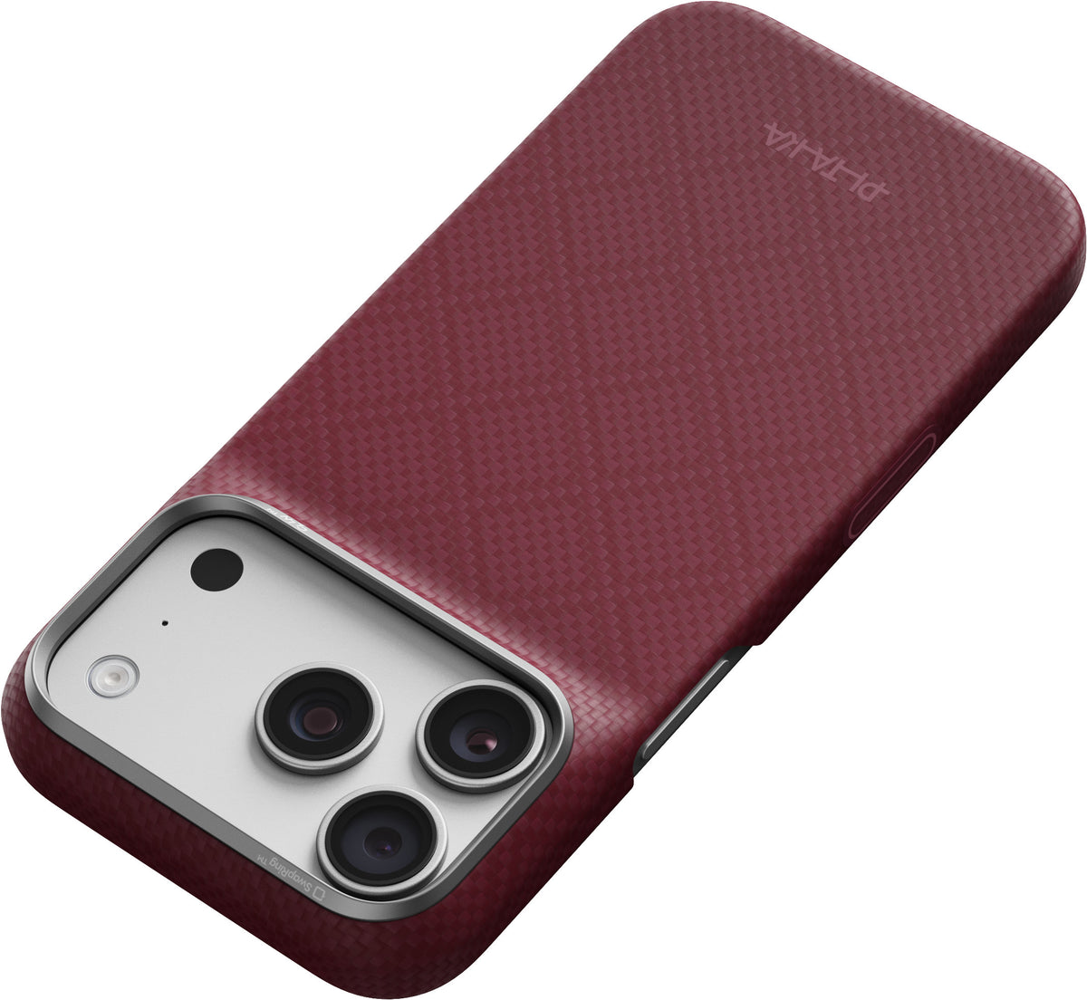 Pitaka iPhone 17 Pro/iPhone 18 Pro Skal Edge MagSafe Argyle Burgundy